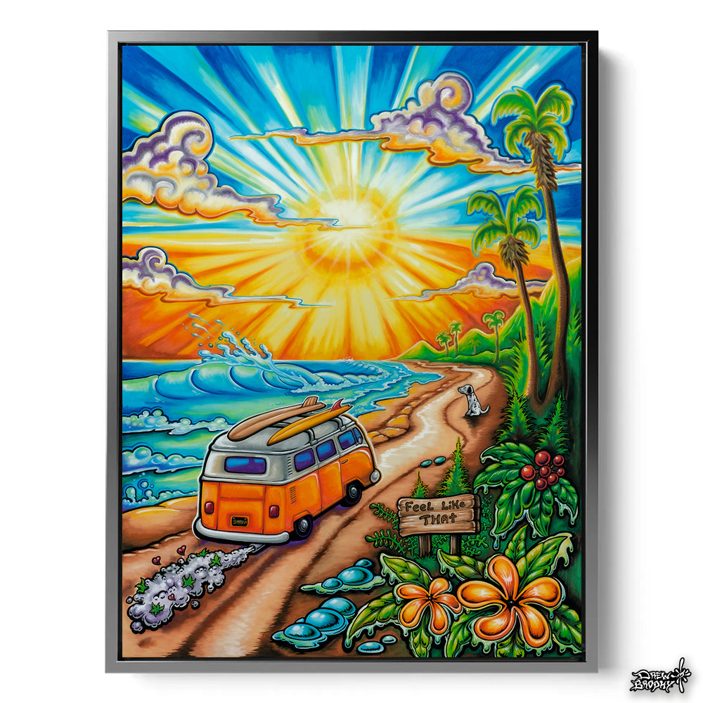 Sublime Morning Stretched Canvas Silver Frame - Drew Brophy Artist