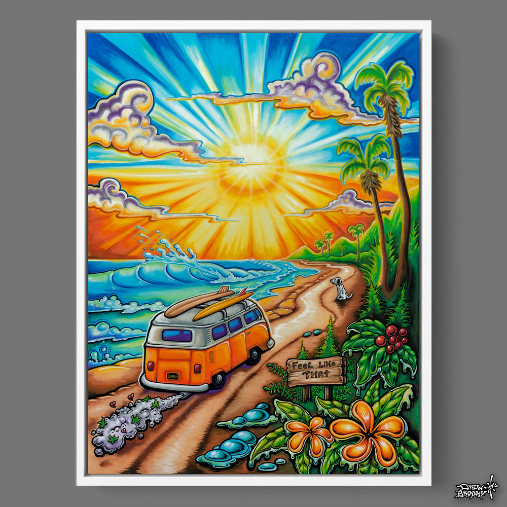 Sublime Morning Stretched Canvas White Frame - Drew Brophy Artist