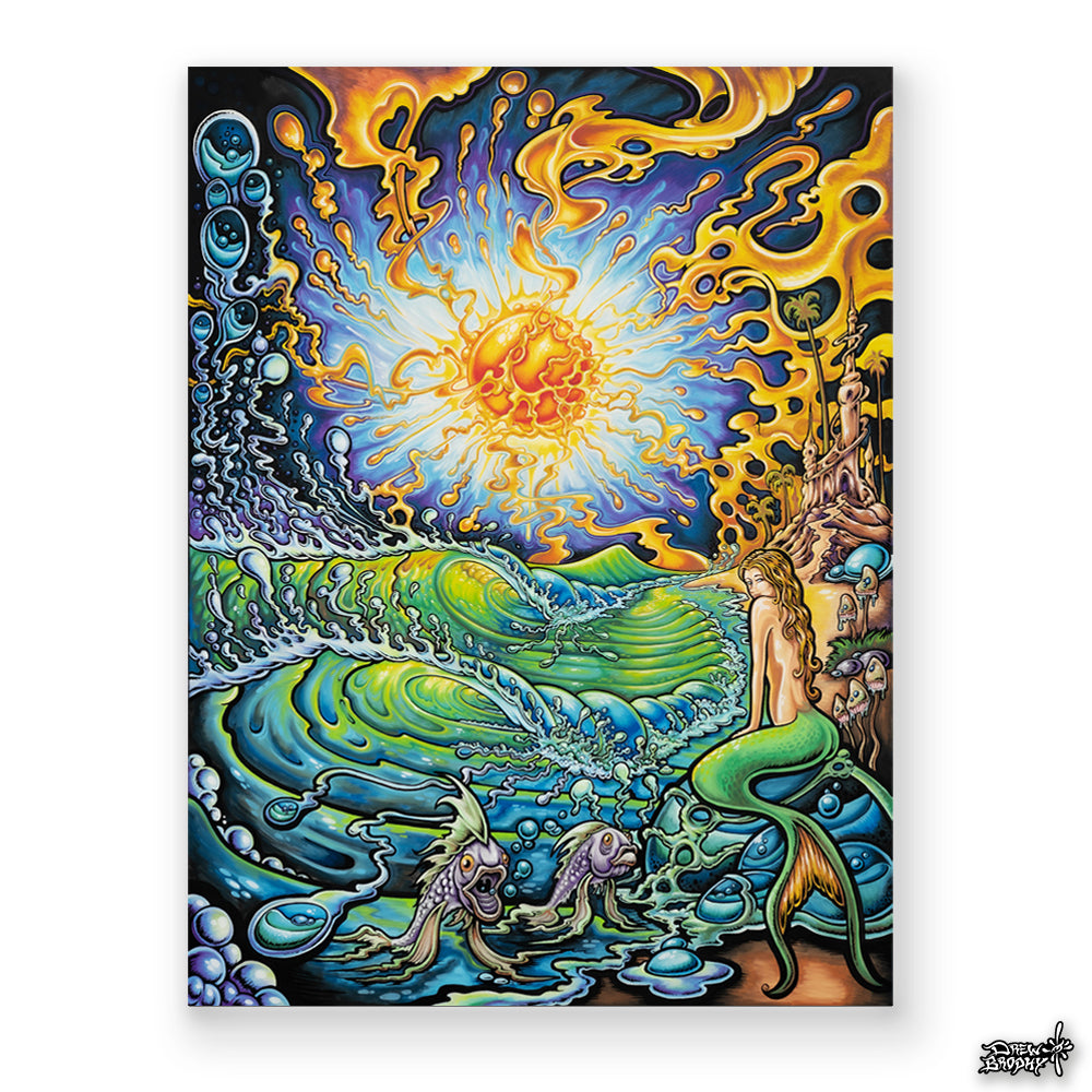Mystic Beach No Frame Canvas by Drew Brophy