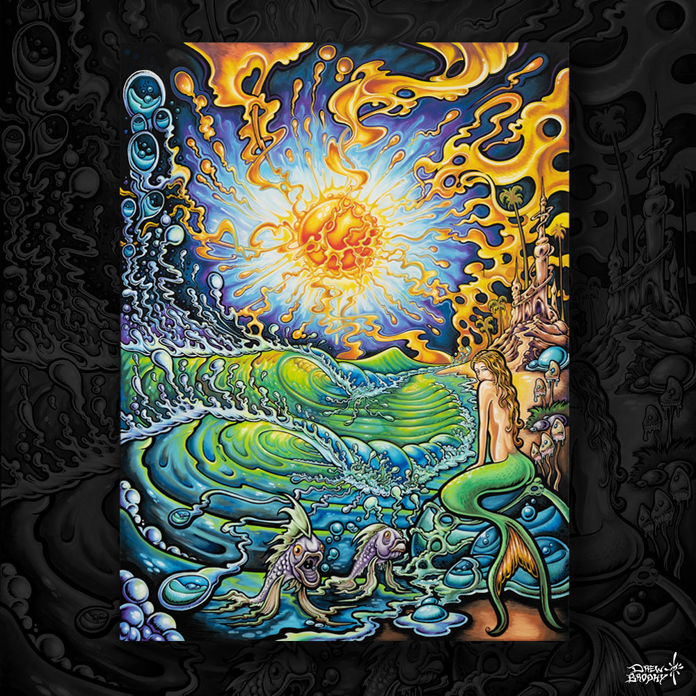 Mystic Beach Featured Canvas by Drew Brophy