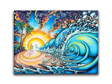 Surfer's Journey 36x48 Inch Stretched Canvas Limited Edition Signed and Numbered by Drew Brophy