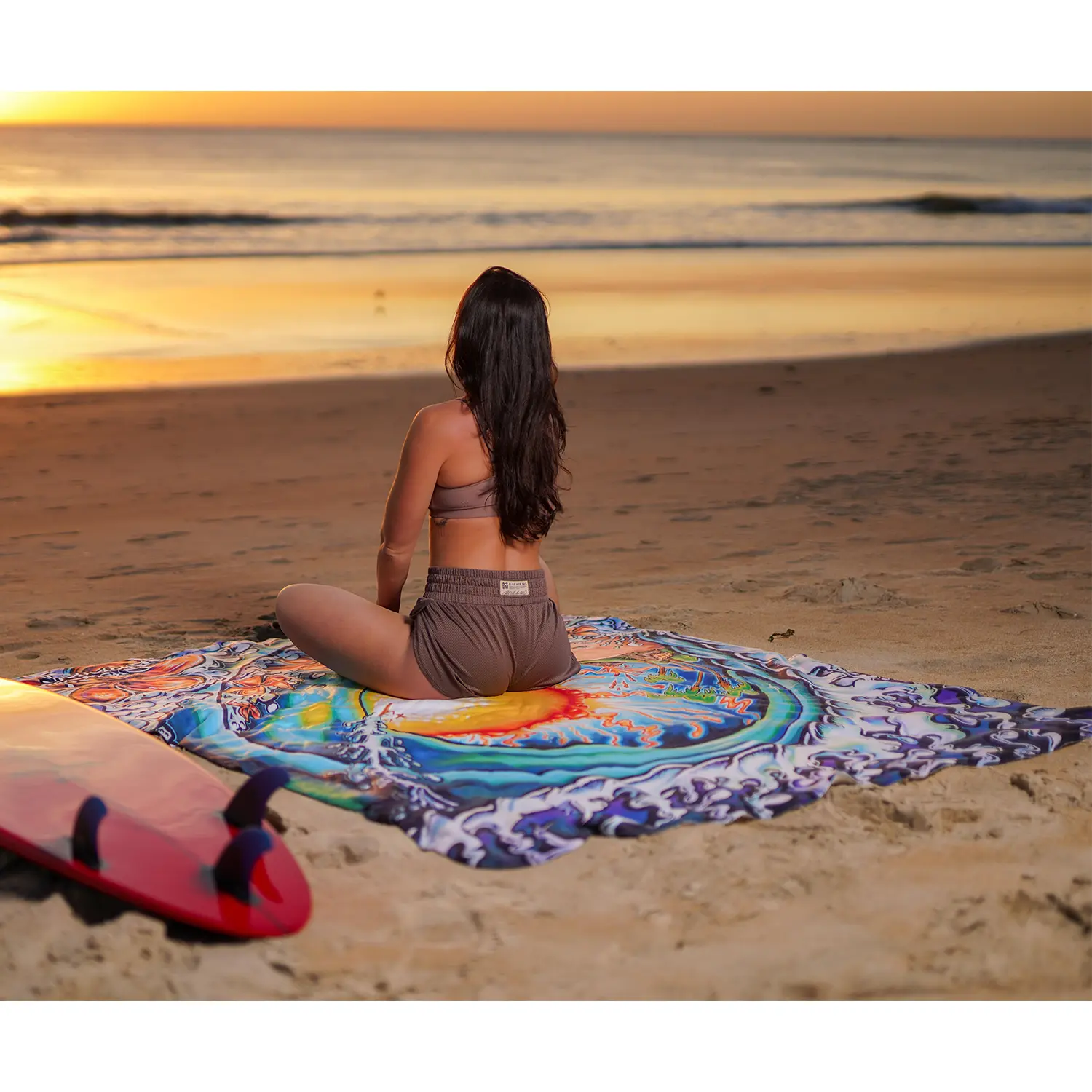 ALOHA SUNSET Sherpa Fleece Blanket