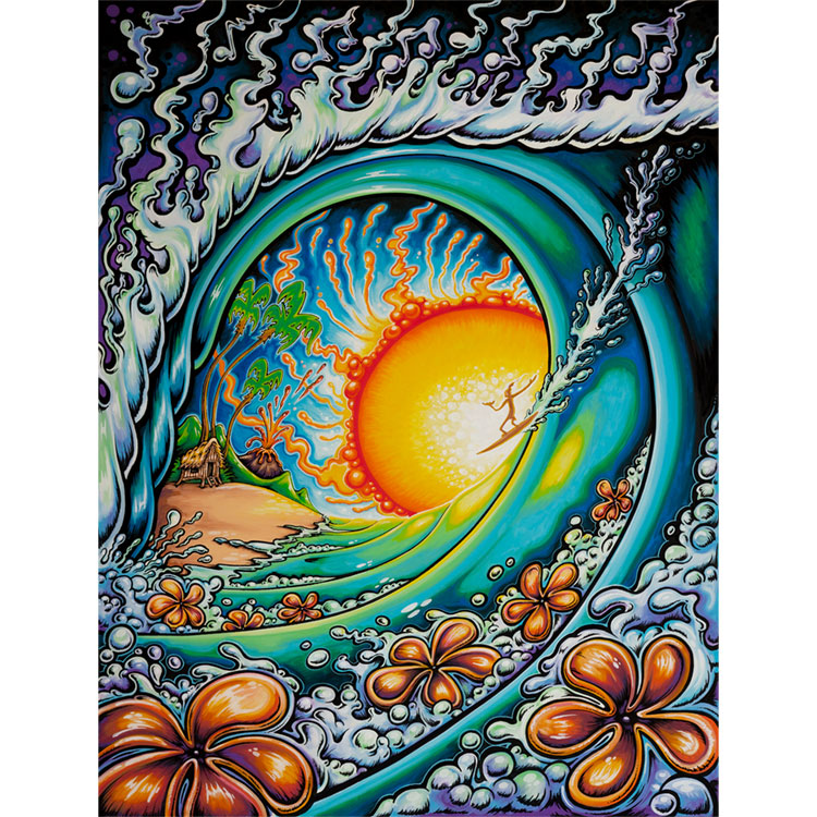 Aloha Sunset Original Painting by Drew Brophy