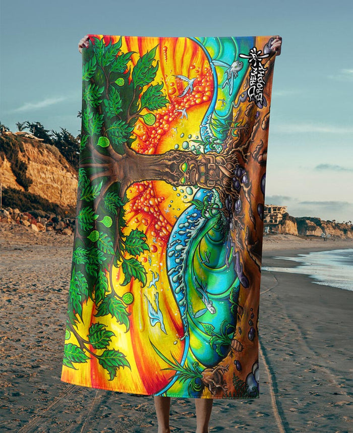 Round Beach Towel Celtic Tree of Life main image 0