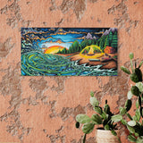 Camp Fire 16x32 Inch Stretched Canvas Limited Edition Signed and Numbered by Drew Brophy