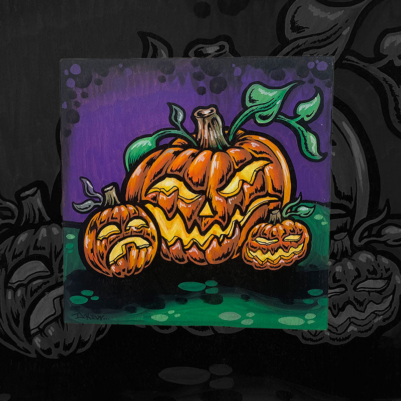 Halloween Pumpkins Original Painting