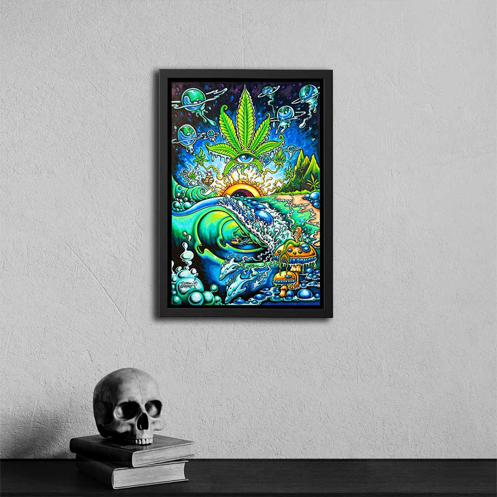 Mini framed stretched canvas by artist Drew Brophy