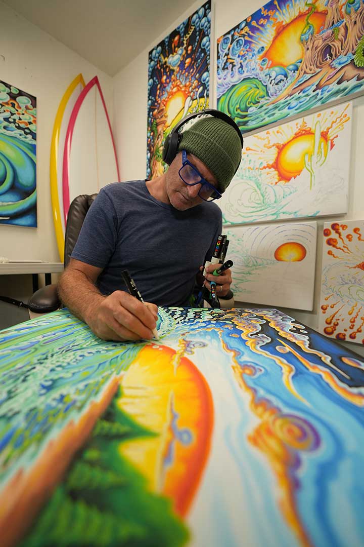 Surfer's Journey 36x48 Inch Stretched Canvas Limited Edition Signed and Numbered by Drew Brophy