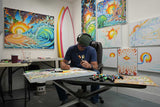 Surfer's Journey 24x32 Stretched Canvas Limited Edition Signed and Numbered by Drew Brophy