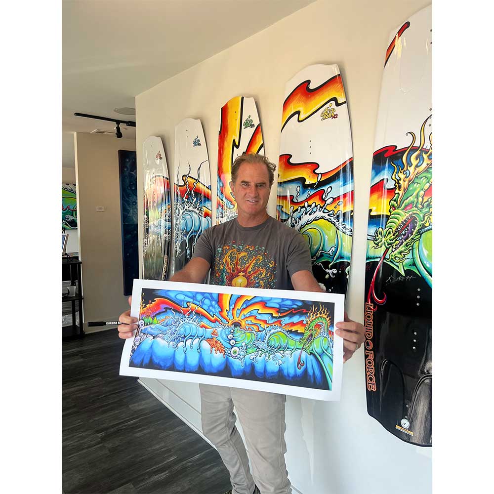 THE TRIP TWO wakeboard series art 11"x24" Cold Press Fine Art Paper Prints ONLY 25 Hand Signed and Numbered by Drew Brophy