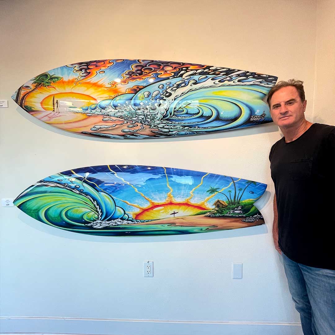 Decorative Surfboard Art - Sunrise