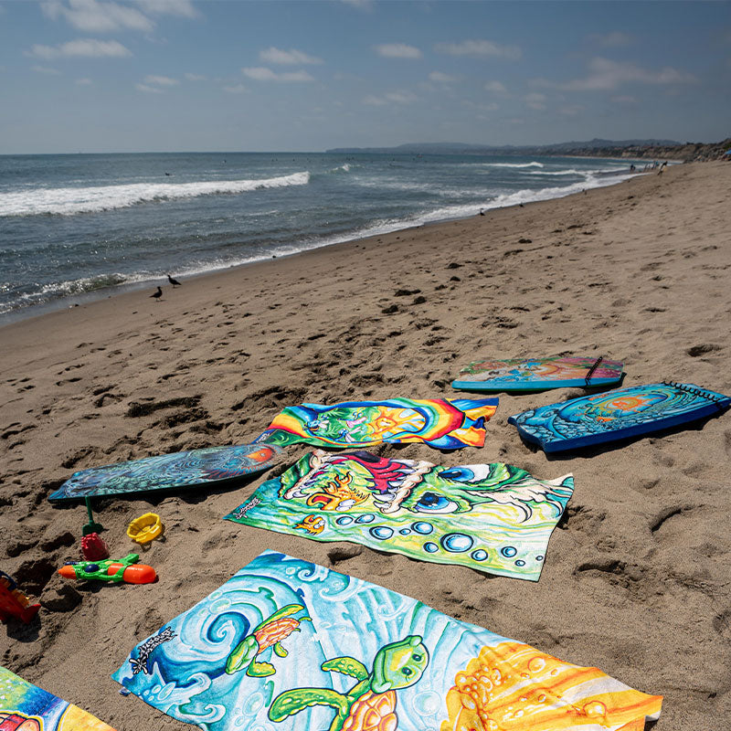 Happy Turtles Beach Towel Art for KIDS and people who act like them!