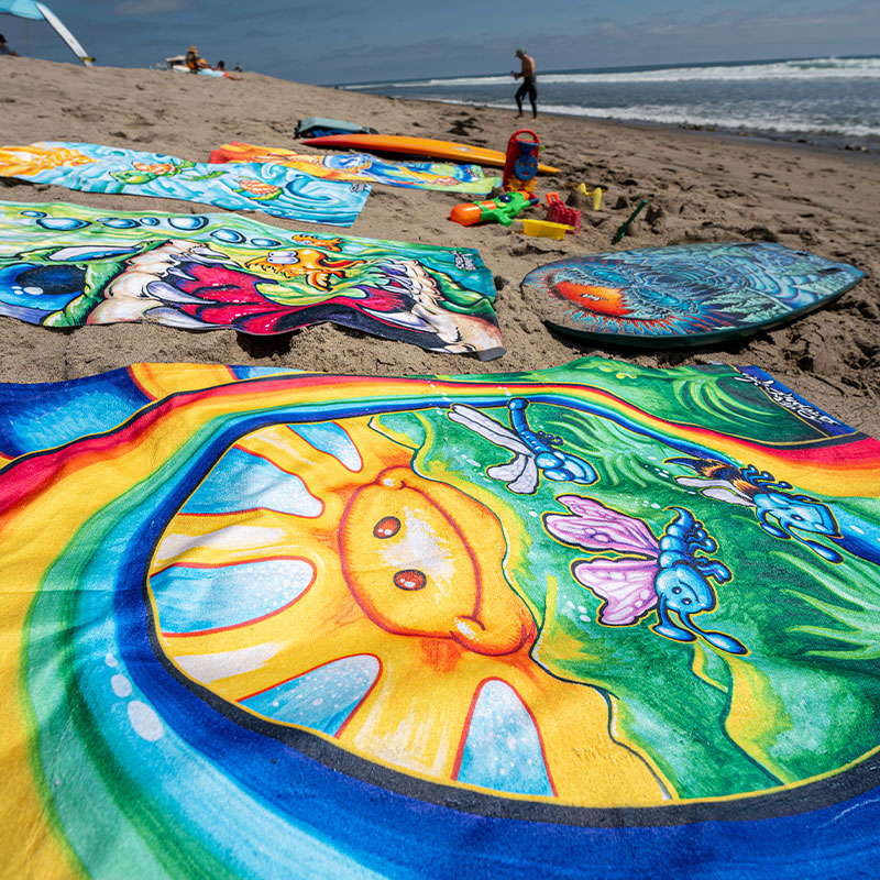 Rainbow Ride Beach Towel for KIDS and people who act like them