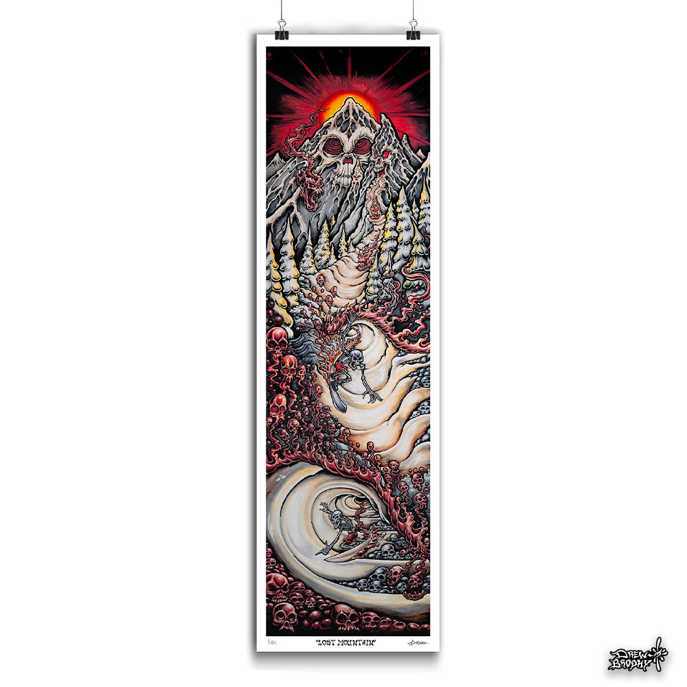 Lost Mountain Wall Art - Matt Biolos and Brophy Lib Tech Snowboard Art Collaboration
