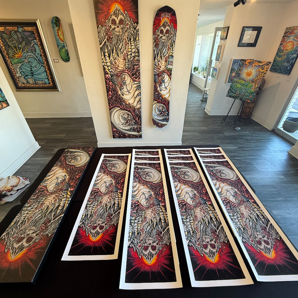 Lost Mountain Wall Art - Matt Biolos and Brophy Lib Tech Snowboard Art