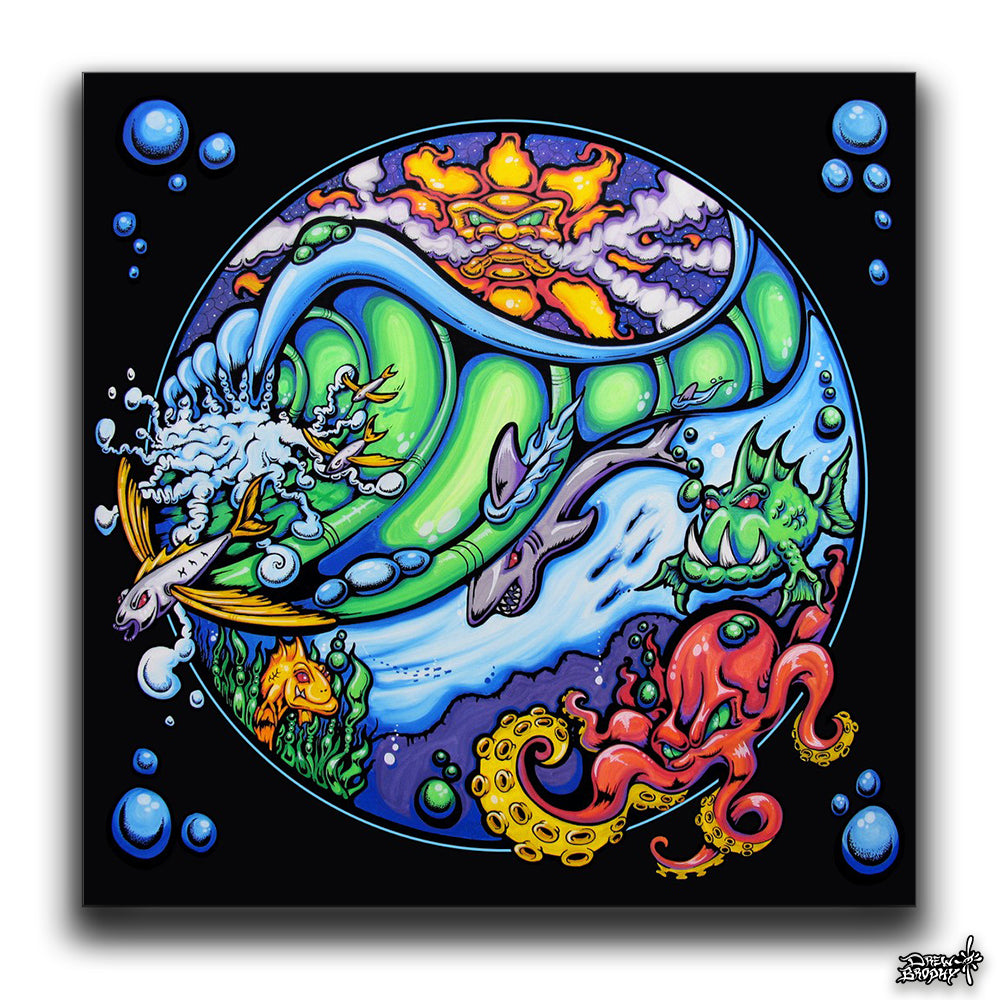 WhyLand by Drew Brophy canvas print with no-frame. Featured in the vintage art collection.