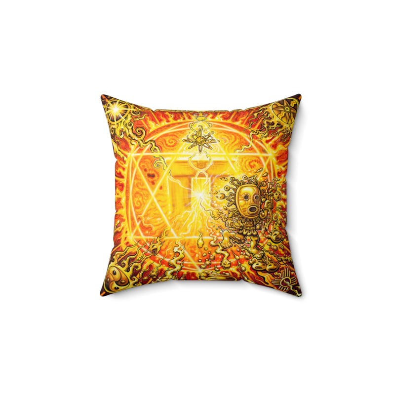 Return of Viracocha Faux Suede Square Pillow