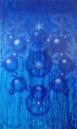BLUE WATER CLUSTER 60" x 36" Original Fine Art Painting