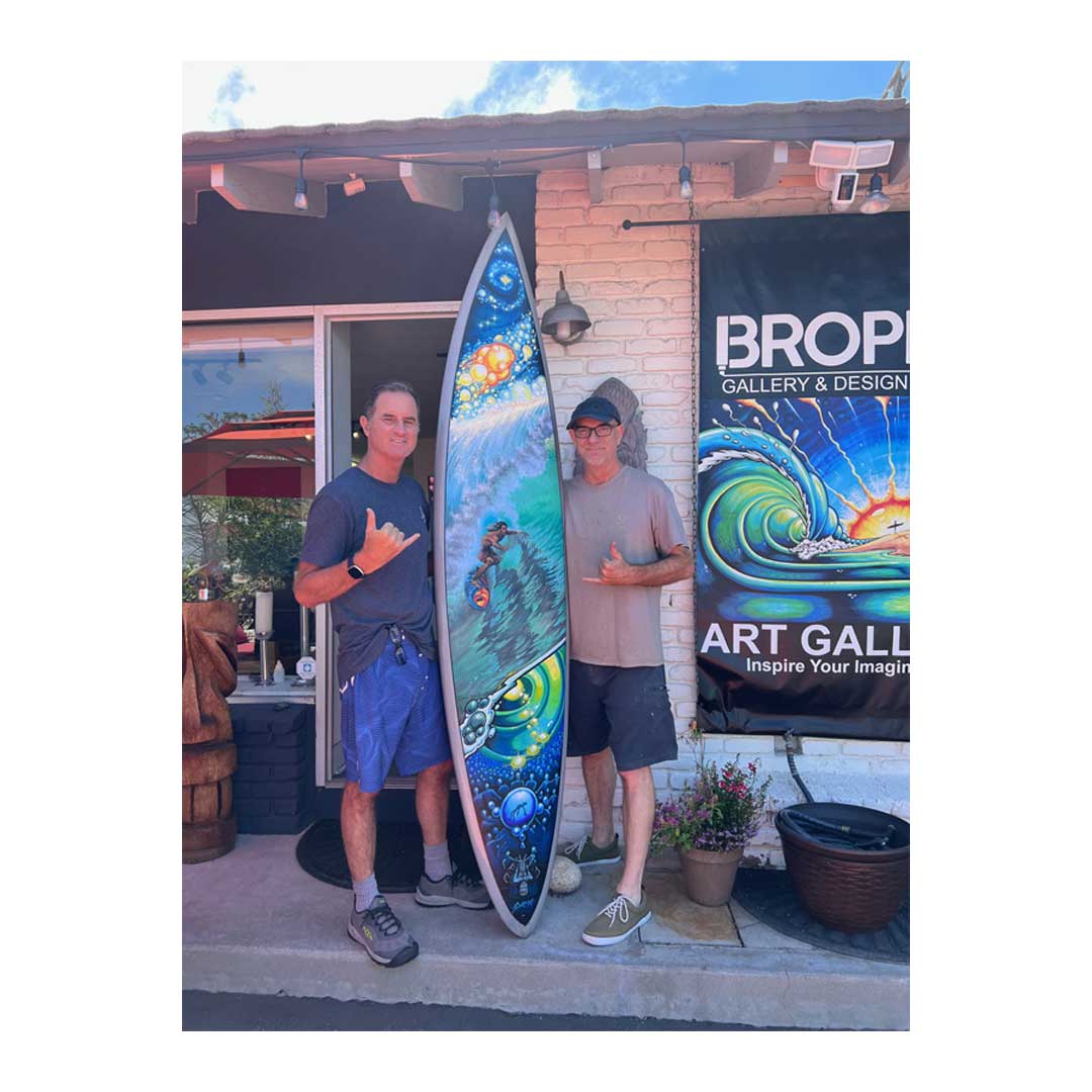 HAVE NO FEAR Drew Brophy Collab with Phil Roberts and Gerry Lopez Pipeline Gun Shaped Surfboard