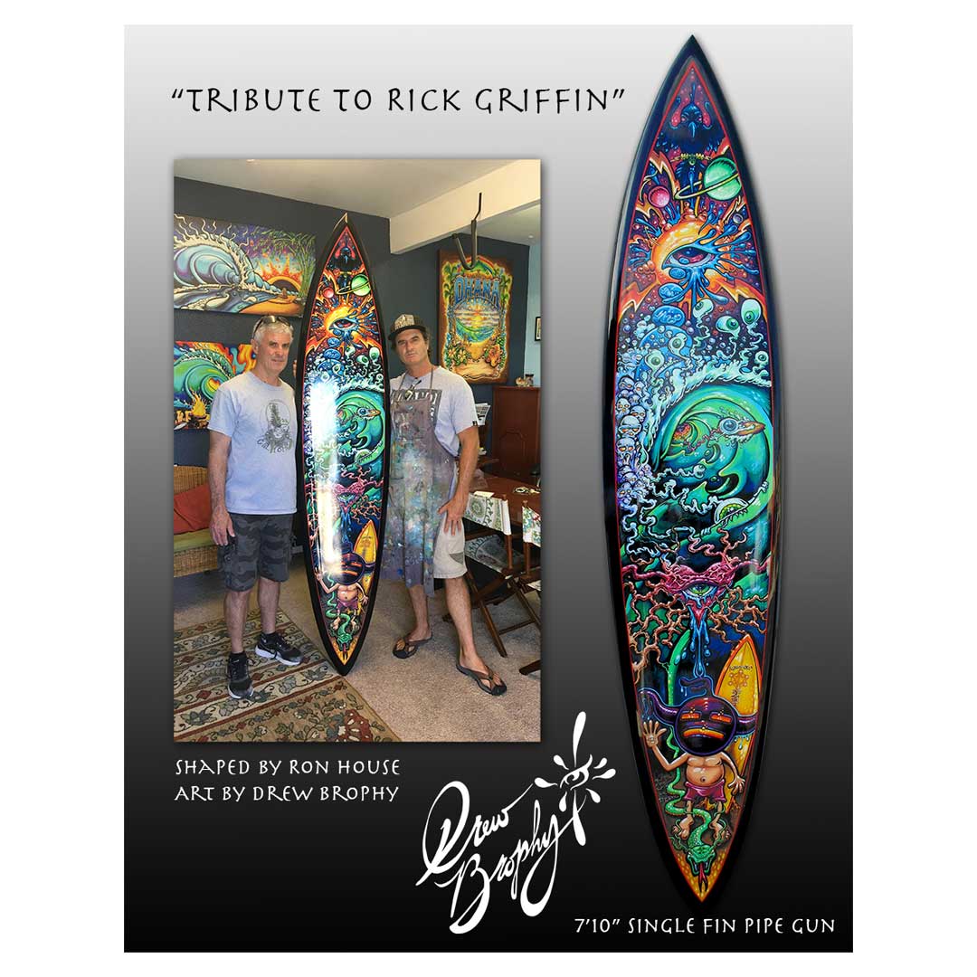Tribute to Rick Griffin Pin Tail Skateboard Deck - Signed & Numbered Collectors Edition