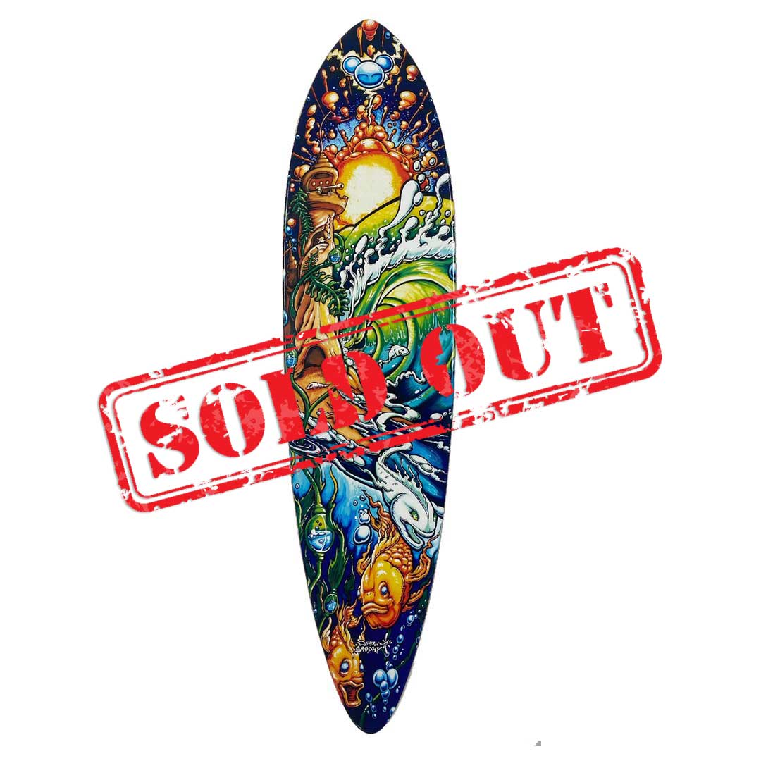 MiOcean Pin Tail skateboard Deck - Signed & Numbered Collector's Edition