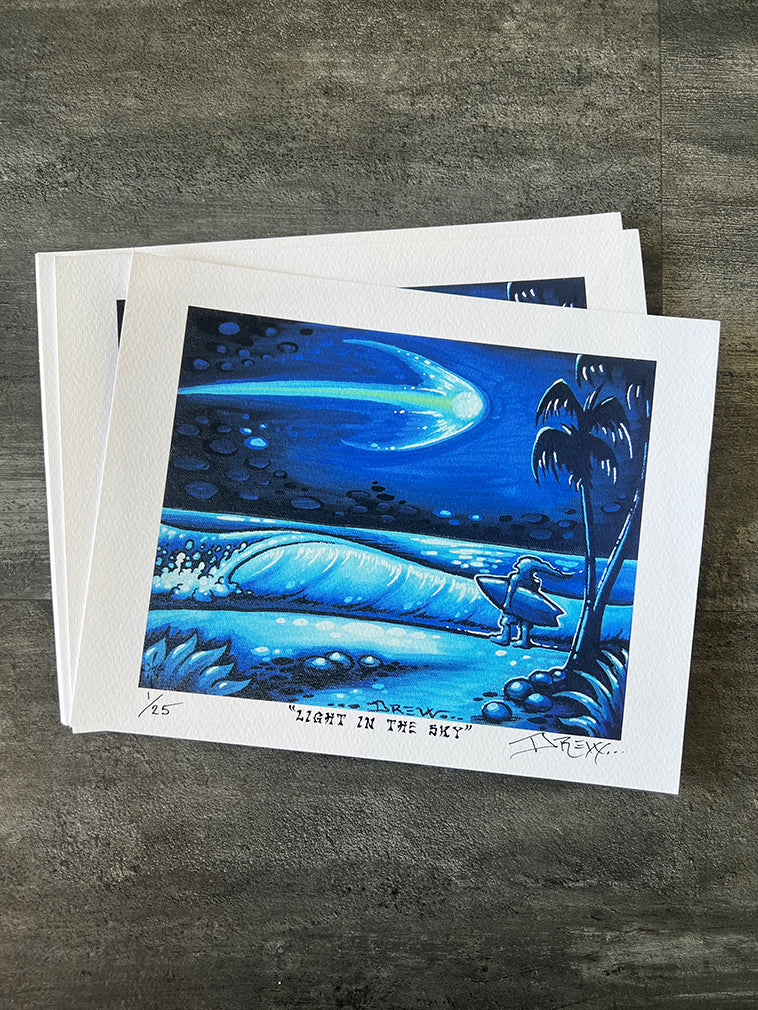 Light in The Sky 8" x 10" Hand Signed and Numbered Edition of 25 Fine Art Paper Prints