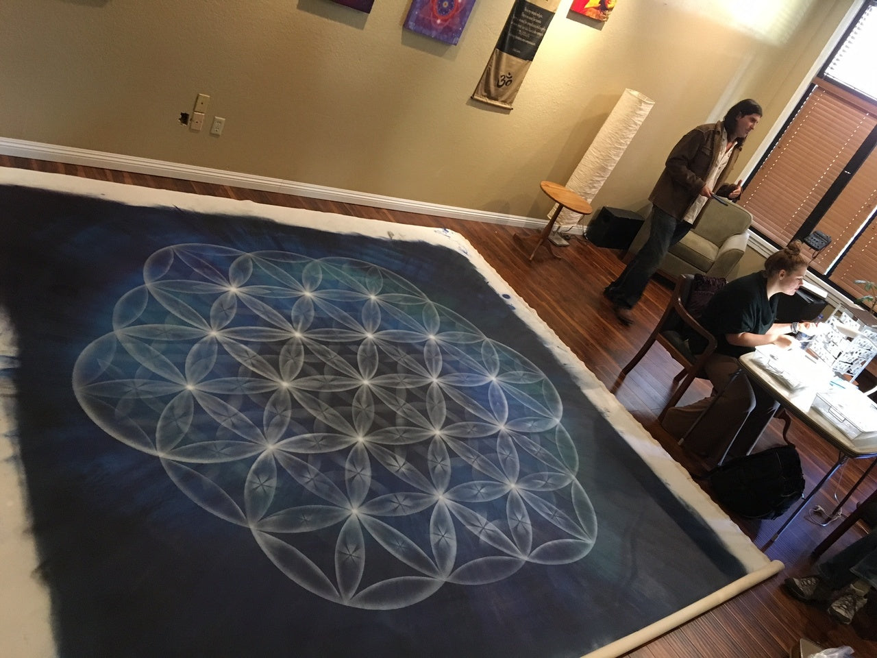 Commissioned Custom Sacred Geometry Painting by Drew Brophy