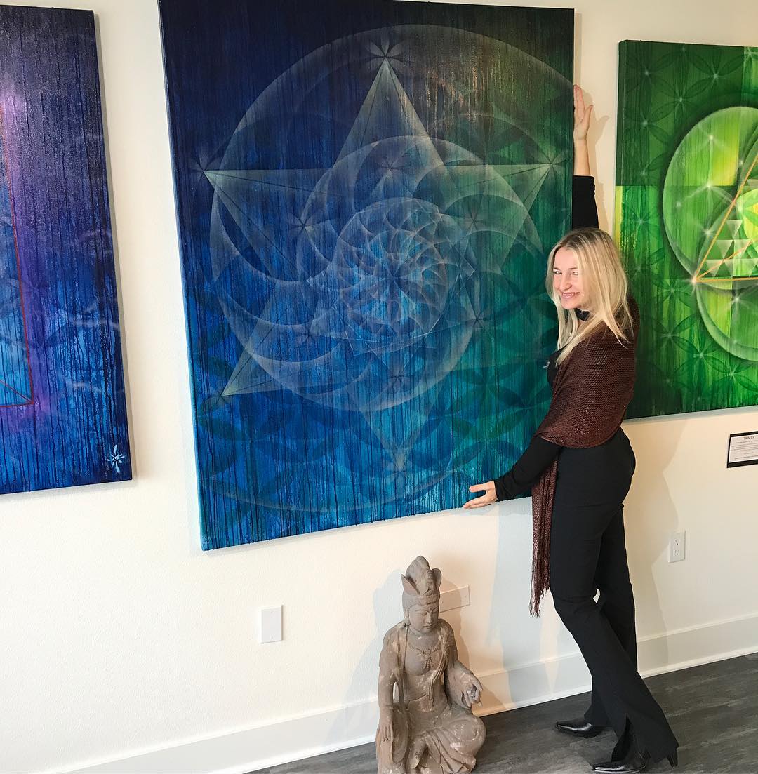 Commissioned Custom Sacred Geometry Painting by Drew Brophy