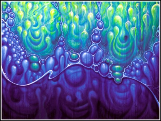 SOLD! The Trip IV Original "Water Style Painting" sized 72" x 96" on Canvas by Drew Brophy