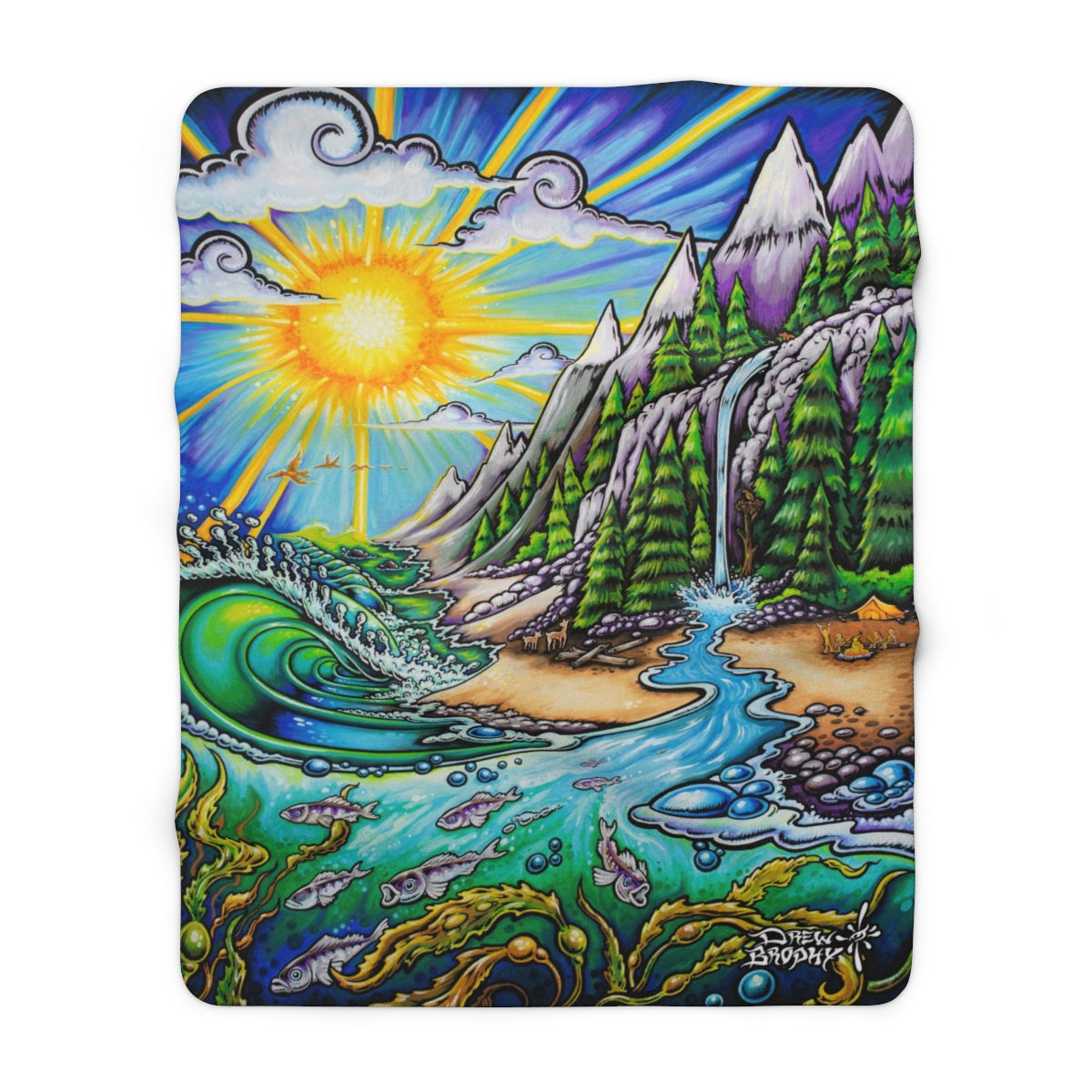 Life Force Sherpa Fleece Blanket