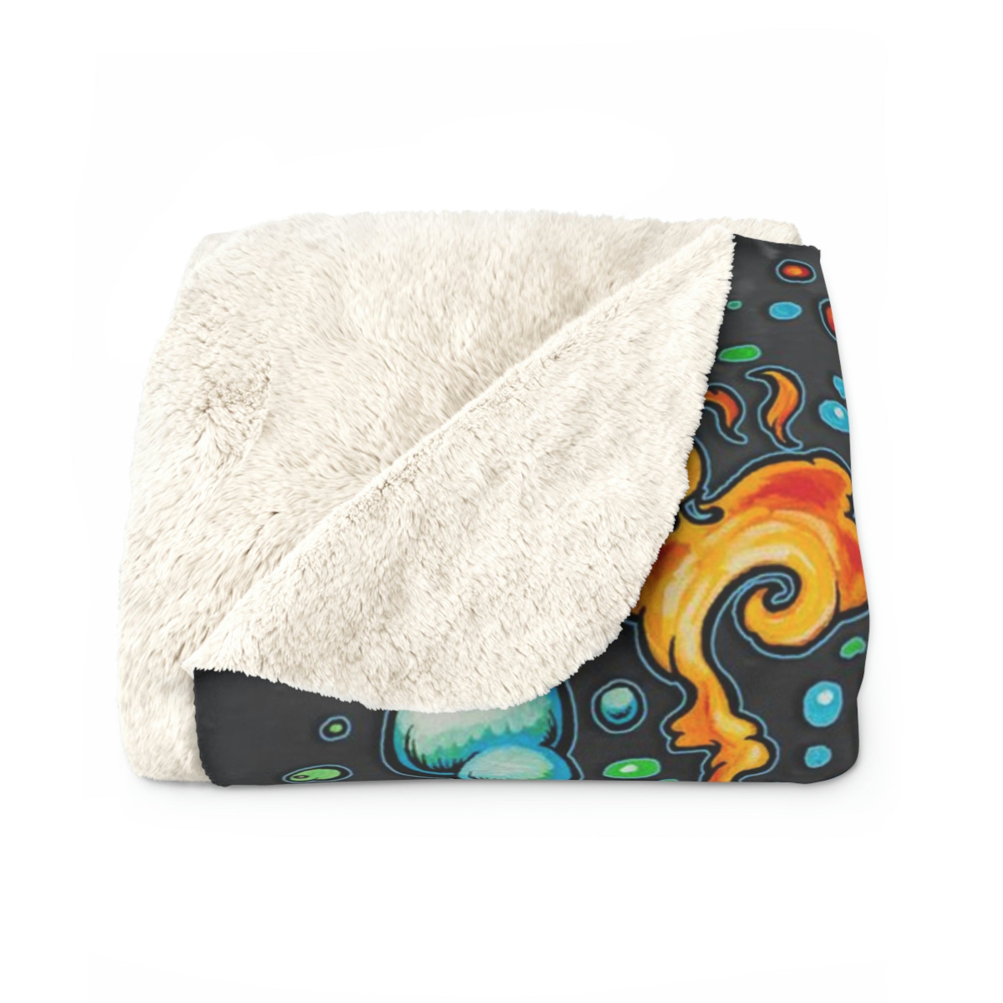 Galaxy Wave Sherpa Fleece Blanket