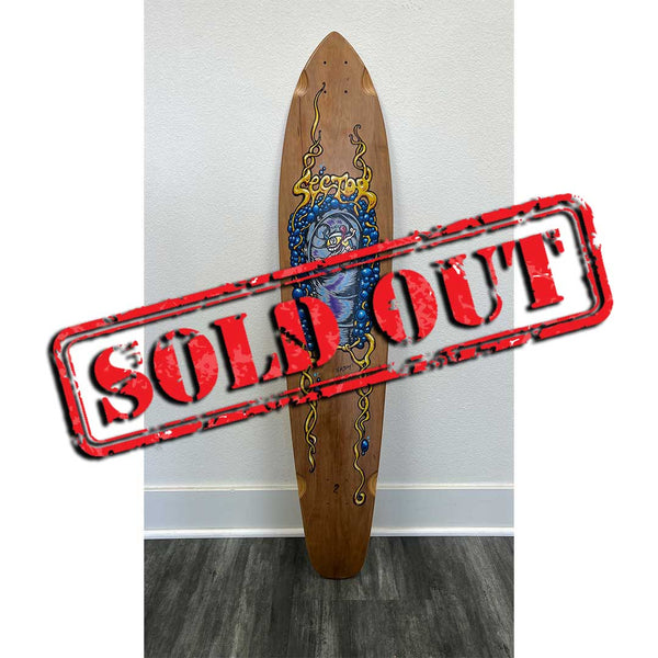 Nine Ball Sector 9 Longboard Skateboard Deck - Hand Embellished by Drew Brophy